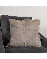 Light Grey Goatskin Cushion by Native