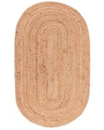 HMC Jute Braided 4200 Natural Oval Plain Rug 