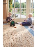 Origins Jute Duck Egg Bordered Rug 