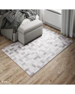 Nova Dots 28326 White/Grey Graphics Design Rug by Euro Tapis