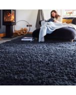 Rug Guru Maine Midnight Shaggy Wool Rug