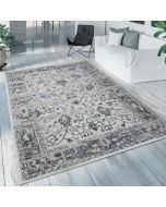 Grey Cream Blue Distressed Vintage Oriental Rug by Viva Rug