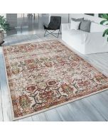 Beige Cream Multicolour Distressed Vintage Oriental Rug by Viva Rug