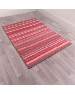 Rug Style Modern Poly Stripe Red Rug