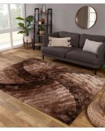 Ultimate Mumbai Choc Modern Shaggy Rug 