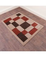 Ultimate Orbit Blocks Natural Terracotta Rug