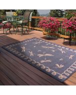 Rug Style Outdoor Dragonfly Blue Rug 