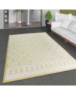 Outdoor Rug Yellow Cream Diamond by Viva Rug 
