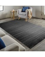 Origins Pyramid Charcoal Striped Rug