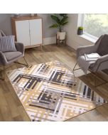 Ultimate Regency Chevron Ochre Abstract Rug