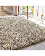 Rocks Shaggy Ochre Wool Rug by Origins