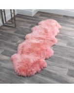 Double Blush Pink Sheepskin Rug by Native