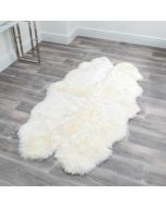 Quad Natural White Sheepskin Rug by Native