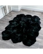 Sextuple Black Sheepskin Rug by Native