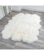 Sextuple Natural White Sheepskin Rug by Native