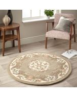 Origins Shensi Beige Traditional Circle Rug 