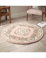 Origins Shensi Pink Traditional Circle Rug 