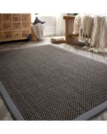 Origins Sisal Dark Grey with Grey Border Rug