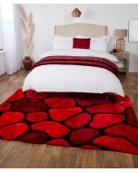 Ultimate Stepping Stones Red Shaggy Rug 