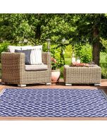 Ultimate Terrace Diamond Navy Outdoor Rug