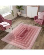 Ultimate 3D Carved Time Gate Blush Shaggy Rug