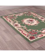 Rug Style Traditional Poly Sandringham Green Rug 