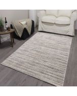 Trend B0059 Cream Beige Striped Design Rug by Euro Tapis