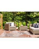 Ultimate Tropical Cut Pile Terracotta Outdoor Rug