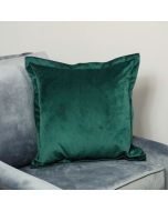 Dark Green Velvet Cushion - Feather Filled by Native