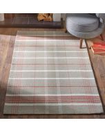 Origins Winnie Red Natural Chequered Wool Rug